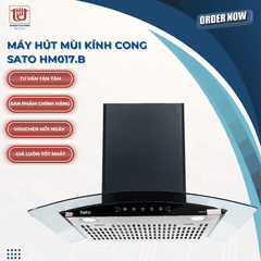 Sato Máy Hút Mùi Nhà Bếp Kính Cong HM017.B