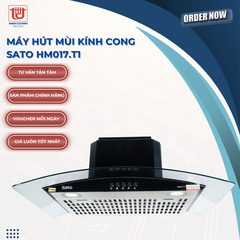 Sato Máy Hút Mùi Nhà Bếp Kính Cong HM017.T1