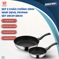 WMF Combo 2 Chảo Chống Dính Devil FryPan - Size 20 + 28cm