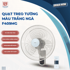 Panasonic Quạt Treo Tường Trắng Ngà/Xanh F409M