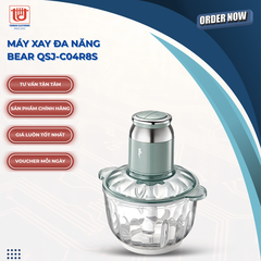 Máy Xay Thịt Đa Năng Bear QSJ-C04R8S - Dung tích 2.5L