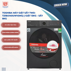 Toshiba Máy Giặt Sấy TWD-T21BU140UWV(MG) | Giặt 13kg - Sấy 8kg