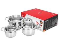 Kalpen Bộ nồi inox 3 lớp liền khối Kazler KZ1