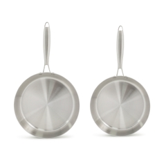 Kalpen Chảo Inox 3 lớp đúc liền khối Luxus LS24 & LS28