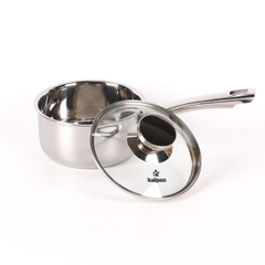 Kalpen Bộ nồi chảo 2 món inox 3 lớp liền khối Baby BB14 - Size 14cm