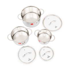 Kalpen Bộ nồi inox 3 lớp liền khối Kampfer KF1