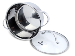 Kalpen Nồi Inox 304 cao cấp 5 đáy Lermat L24 - Size 24cm