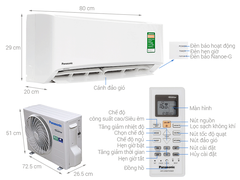 Điều hòa Panasonic 9000BTU CU/CS-N9VKH-8