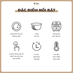 Nồi cơm điện 3L Bear SB-NC30A