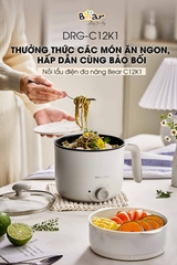 Nồi Lẩu Mini Đa Năng 1.2L Bear DRG-C12K1