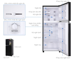 Panasonic Tủ lạnh NR-BA229PK - Dung tích 188L