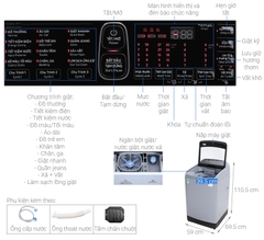 Máy giặt Samsung Inverter 12 Kg WA12T5360BV/SV