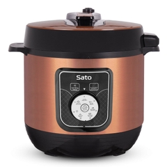 Sato Nồi Áp Suất Điện 6AS041 ( Đỏ/Nâu ) - Dung tích 6L