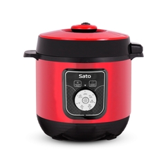 Sato Nồi Áp Suất Điện 6AS051 ( Đỏ/Nâu ) - Dung tích 6L