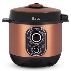 Sato Nồi Áp Suất Điện 6AS052 ( Đỏ/Nâu ) - Dung tích 6L