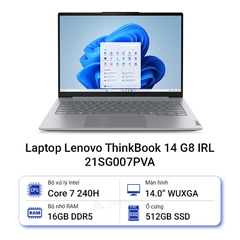 [21SG007PVA] MÁY TÍNH XÁCH TAY LENOVO THINKBOOK 14 G8 IRL: 14