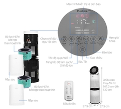 Máy lọc khí PuriCare 360 2 tầng màu trắng AS10GDWH0.ABAE