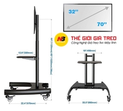 Khung treo tivi di động NB AVA50 (32'-75')