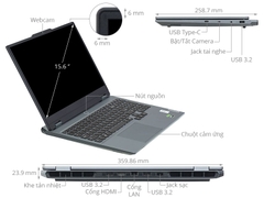 Laptop Lenovo LOQ 15IRX9 83DV00D5VN (Intel Core i7-13650HX |RTX 4050 | 16GB | 512GB | 15.6 inch FHD | Win 11 | Xám)