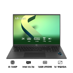 Laptop LG Gram 16ZD90Q-G.AX55A5 (Core i5 1240P/ 16GB/ 512GB SSD/ Intel Iris Xe Graphics/ 16.0inch WQXGA/ DOS/ Black)