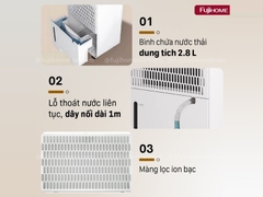 Máy hút ẩm dân dụng Fujihome DH18W-HEPA