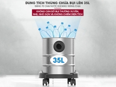 Máy hút bụi khô và ướt công nghiệp Fujihome VC35 phiên bản mới