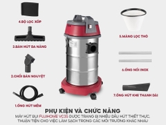 Máy hút bụi khô và ướt công nghiệp Fujihome VC35 phiên bản mới