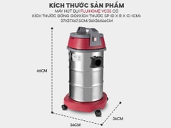 Máy hút bụi khô và ướt công nghiệp Fujihome VC35 phiên bản mới
