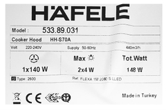 Máy hút mùi âm tủ Hafele HH-S70A (533.89.031)