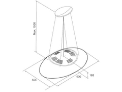 Máy hút mùi đảo Malloca ECLIPSE-K600