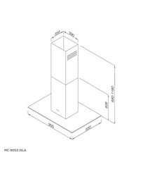 Máy hút khói, khử mùi Mã số MC-9053 ISLA