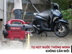 Máy rửa xe mô tơ cảm ứng từ FujiHOME PWX1AJ (có đồng hồ áp và chỉnh áp)