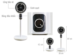 Quạt đối lưu không khí Fujihome CF25 (Điều khiển cơ)