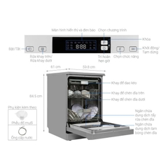 Máy Rửa Chén Độc Lập Hafele HDW-F60E