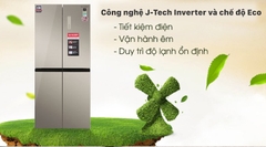 Tủ lạnh Sharp Inverter 404 lít SJ-FX420VG-CH 4 cửa