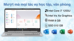 Laptop HP 15s fq5147TU i7 1255U/8GB/512GB/Win11 (7C133PA)