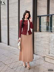 Áo khoác phối gấu nơ rời nhẹ nhàng, kiêu sa mà sang NKAK2510006