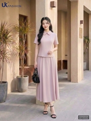 Sơ mi Linen cổ sen kiểu dáng mới, mềm mát, gọn dáng UKSM2604006
