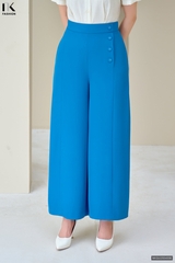 Quần ống rộng cúc sườn thoải mái, dễ mặc NKQU2504006