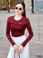 Áo len vai chùm kiểu NKAL2608005 ( Áo rời không kèm CV/QU/PK )