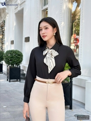 Sơ mi mí nẹp dài tay lịch sự, duyên dáng UKSM2409006