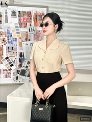 Sơ mi cổ nhọn túi ngực phong cách mới NKSM2501017