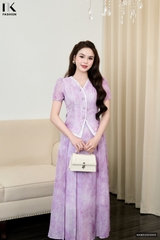 Set hoa áo peplum + chân váy xoè xinh xắn, điệu đà NKBD2503003 ( Bao gồm cả áo và chân váy)