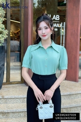Áo Sơ Mi Tay Lỡ Cổ Đức Kiểu UK Fashion Thanh Lịch, Nữ Tính Vải Mềm Mịn UKSM2407009