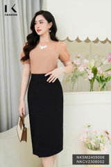 Áo Sơ Mi Tơ Nhũ Bấu Mí NK Fashion Công Sở Nữ Thanh Lịch Thời Trang Vải Mềm Mịn NKSM2405006