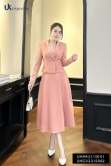 Chân Váy Xếp Ly UK Fashion, chân váy xòe đơn giản, Thanh Lịch, Nữ Tính cho quý công công sở, dễ phối đồ UKCV2310002