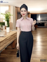 Quần ống rộng cạp súp 4 cúc UK Fashion Thời Trang Công Sở Trẻ Trung, Nữ Tính, Vải Mềm UKQU2501002