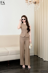 Bộ đồ kí giả phối tay + quần ống rộng Nary cực sang NKBD2503006