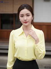 Sơ mi mí dọc vai cơ bản, lịch sự UKSM2510001