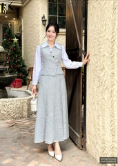 Chân váy tiêu xếp dài sang xinh NKCV2409003